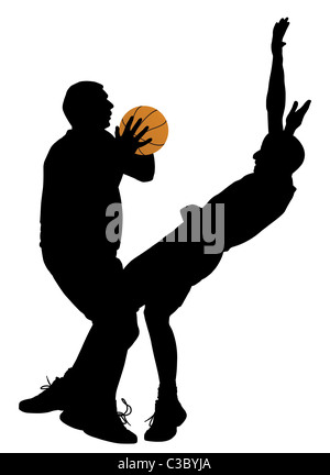 Basketball-Offensive Stockfoto