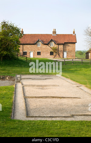 18. Jahrhundert Verbesserung Farm Wharram Percy Osten Reiten von Yorkshire England Stockfoto