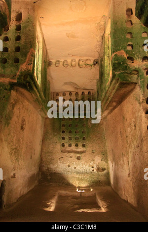 Israel, führte, das Kolumbarium Höhle Beth Guvrin Nationalpark Stockfoto