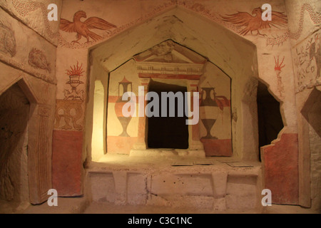 Israel, führte, die Sidonian Begräbnis Höhle in Beth Guvrin Nationalpark Stockfoto