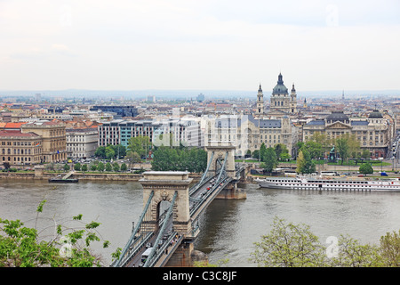 Stadtbild von Budapest, die Hauptstadt von Ungarn. Stockfoto