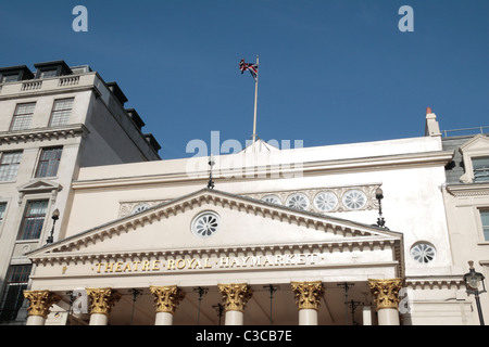 Die Fassade des Theatre Royal Haymarket, London, UK. Stockfoto