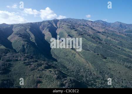Luftaufnahme von West Maui Mountains Stockfoto