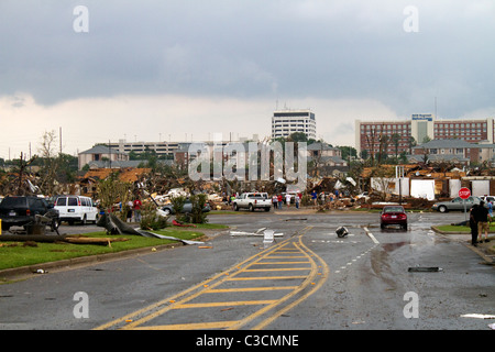 Tuscaloosa, Alabama Tornado beschädigt 27.04.2011 Stockfoto