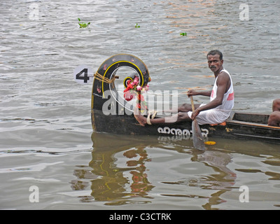 Schlange-Bootsrennen, Alapuzha, Alleppey, Kerala, Indien Stockfoto