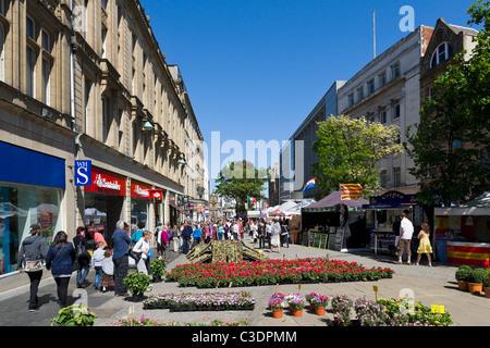 Kontinentalen Markt auf Fargate im Zentrum Stadt am Anfang Mai 2011, Sheffield, South Yorkshire, Großbritannien Stockfoto