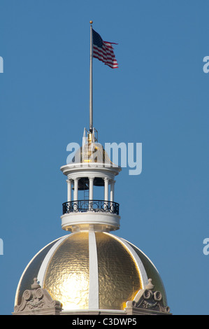 Georgia, Savannah. Historische Gebäude der Innenstadt von Rathaus. Stockfoto
