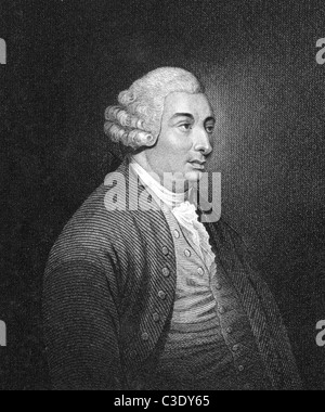 David Hume (1711-1776) auf Kupferstich aus dem Jahr 1830. Schottischer Philosoph, Ökonom und Historiker. Stockfoto