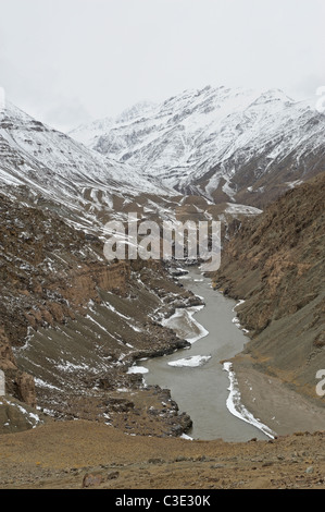 Indus-Tal im Winter in Ladaks, Indien Stockfoto