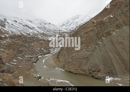 Indus-Tal im Winter in Ladaks, Indien Stockfoto