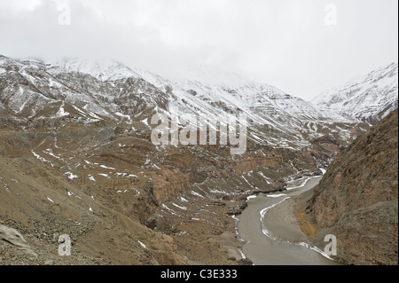 Indus-Tal im Winter in Ladaks, Indien Stockfoto