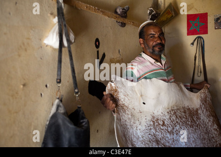 Gerberei, Walled Stadt von Taroudant, Sous-Tal, hoher Atlas, Marokko Stockfoto