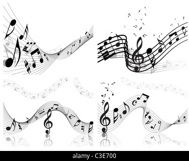 Vektor musikalische Notizen Personal Hintergrund Design einsetzbar Stockfoto