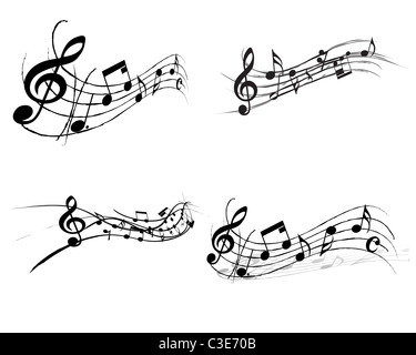 Vektor musikalische Notizen Personal Hintergrund Design einsetzbar Stockfoto