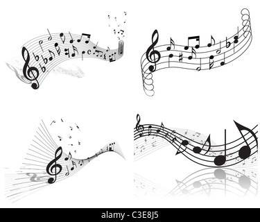 Vektor musikalische Notizen Personal Hintergrund Design einsetzbar Stockfoto
