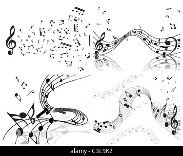 Vektor musikalische Notizen Personal Hintergrund Design einsetzbar Stockfoto