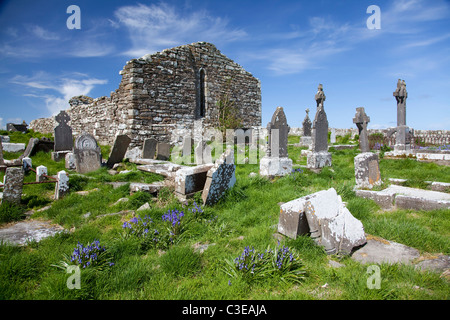 Alte Kirche und Friedhof, Aughris, County Sligo, Irland. Stockfoto