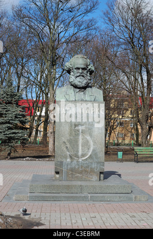 Karl Marx-Denkmal in Kaliningrad Stockfoto