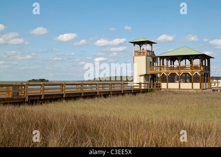 Creek-Haus am Salzwasser Marsh. chriskirkphotography.NET Stockfoto