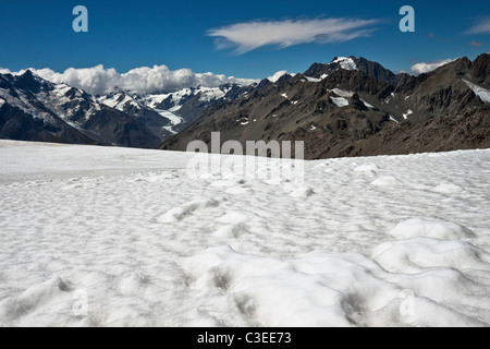 Südalpen, West Coast, Südinsel, Neuseeland. Stockfoto