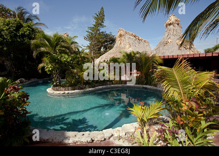 Ambergris Caye: San Pedro: Ramons Dorf Stockfoto