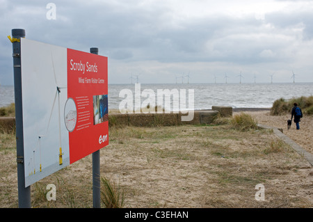 Scroby Sands Offshore-Windparks, Norfolk, Großbritannien. Stockfoto