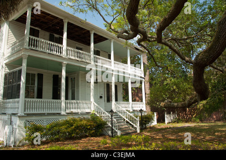 Beaufort, South Carolina. Traditionellen südlichen Antebellum nach Hause. Stockfoto