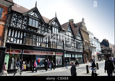 Shrewsbury Hautpstraße Shrewsbury Shropshire Uk Stockfoto