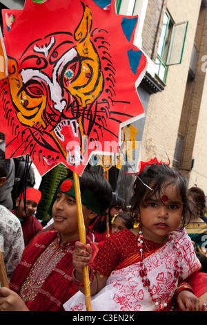 LONDON, ENGLAND - Baishakhi Mela, Bangladeshi Neujahrsfeier in London Stockfoto