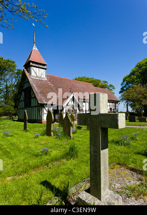 Halbe Fachwerkhaus Kirche von Great Altcar in der Nähe von Formby in Lancashire, England Stockfoto