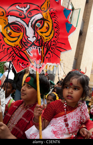 LONDON, ENGLAND - Baishakhi Mela, Bangladeshi Neujahrsfeier in London Stockfoto