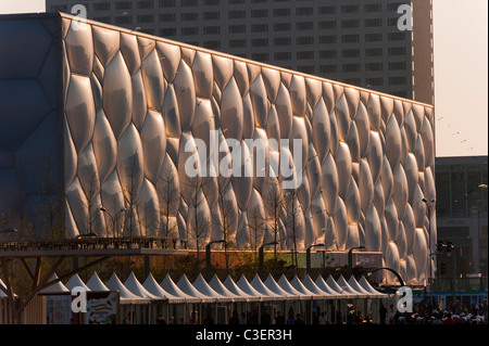 Watercube nationale Schwimmzentrum von PTW Architects und ARUP, 2008 Olympic Green, Peking, China, Asien. Stockfoto