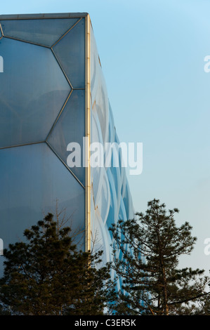Watercube nationale Schwimmzentrum von PTW Architects und ARUP, 2008 Olympic Green, Peking, China, Asien. Stockfoto