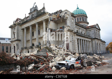 Katholische Kathedrale in Christchurch Erdbeben beschädigt 22. Februar 2011 Stockfoto