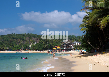 Unawatuna Beach in der Nähe von Galle Südküste Sri Lanka Stockfoto