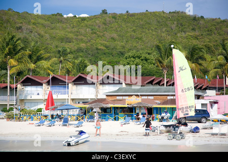 Dickenson Bay in Antigua Stockfoto