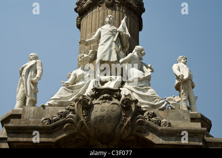 Mexico.Mexico Stadt. Paseo De La Reforma. Der Engel der Unabhängigkeit (1910). Stockfoto