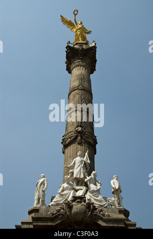 Mexico.Mexico Stadt. Paseo De La Reforma. Der Engel der Unabhängigkeit (1910). Stockfoto