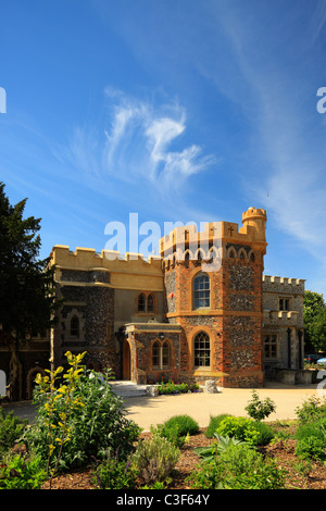 Whitstable Burg oder Tankerton Türme, hintere Aspekt. Stockfoto