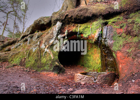 Alten Mine Eingang, The Edge, Alderley Edge, Cheshire, England, UK Stockfoto