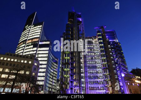 Das Lloyd Building Lime Street London. (auch bekannt als das Gebäude von innen nach außen.) Stockfoto