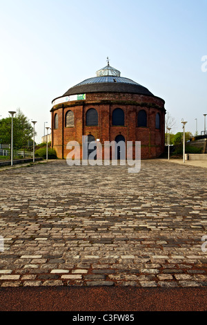 Süd-Rotunde, ehemaliger Eingang in Glasgow Harbour Tunnel, die unterhalb des Flusses Clyde lief Stockfoto