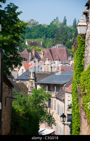 Dächer in Sarlat, Dordogne Aquitanien Frankreich Stockfoto