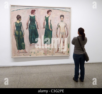 Neue Nationalgalerie im Kulturforum Berlin, entworfen von Ludwig Mies van der Rohe, Berlin Stockfoto