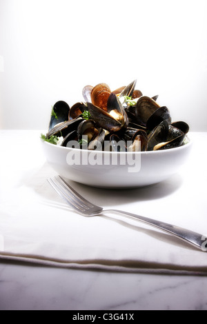 Gekochte Muscheln Stockfoto