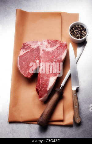 Rohe Steaks Stockfoto
