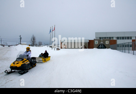 Cree Heimatgemeinde Mistissini neben James Bay nördlichen Quebec Kanada Stockfoto