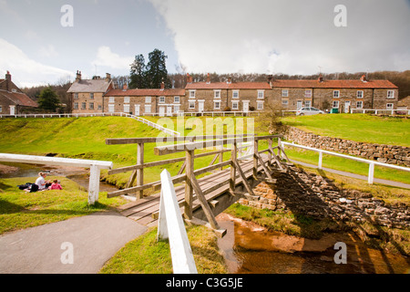 Das Quiant Dorf von Hutton-le-Hole in den North York Moors National Park, UK. Stockfoto