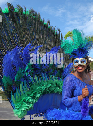 Kostümierte Teilnehmer in St. Maarten Karneval 2011 Stockfoto