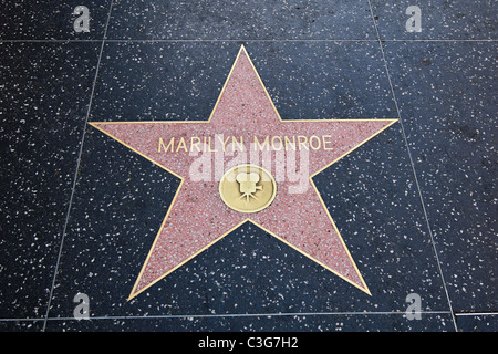Die Welt-berühmten Hollywood Walk of Fame. Stockfoto